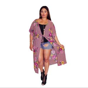 Reviving Kimono - Pink Floral Print